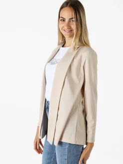 Solada Cardigan donna aperto a maniche lunghe - beige