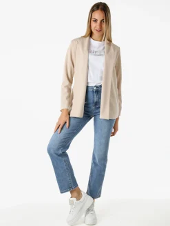 Solada Cardigan donna aperto a maniche lunghe - beige