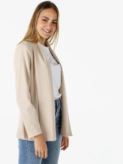 Solada Cardigan donna aperto a maniche lunghe - beige