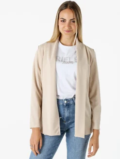 Solada Cardigan donna aperto a maniche lunghe - beige