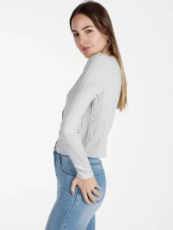 Solada Cardigan donna a trecce con bottoni