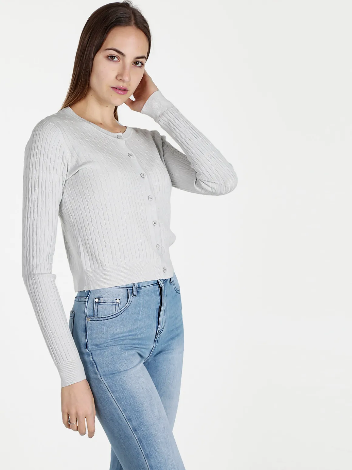 Solada Cardigan donna a trecce con bottoni