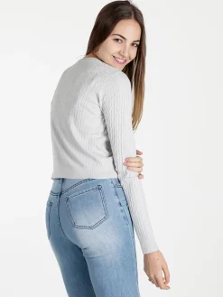 Solada Cardigan donna a trecce con bottoni