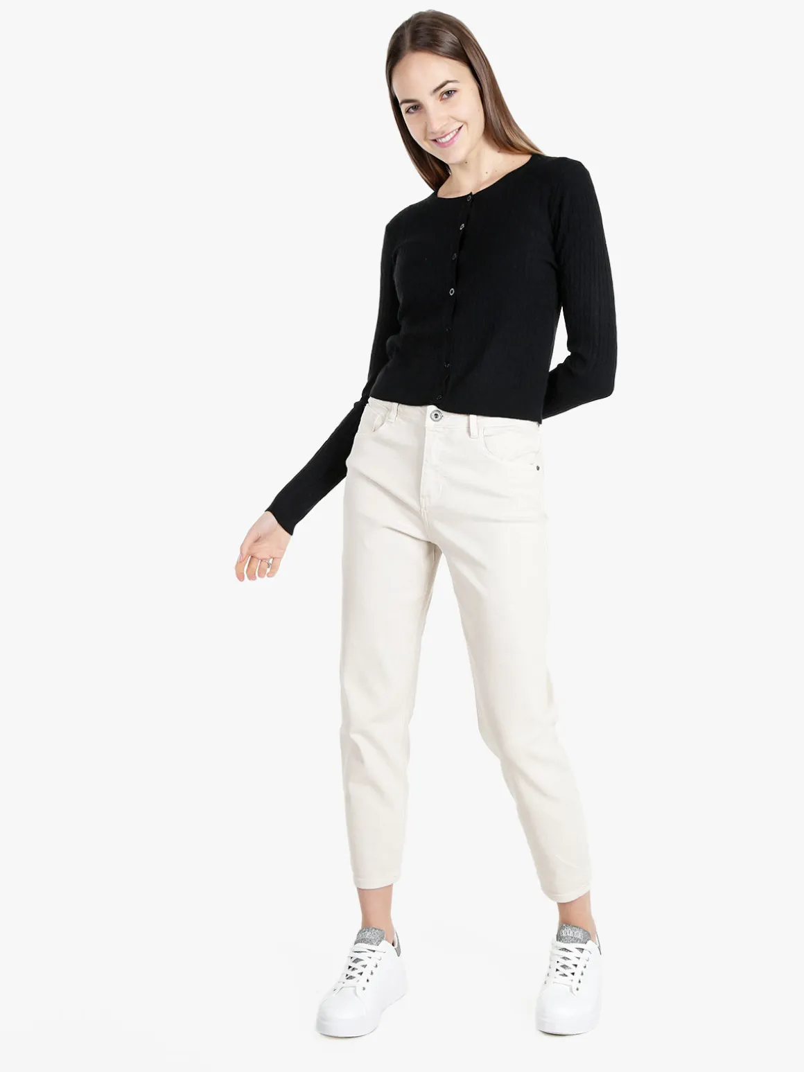 Solada Cardigan donna a trecce con bottoni