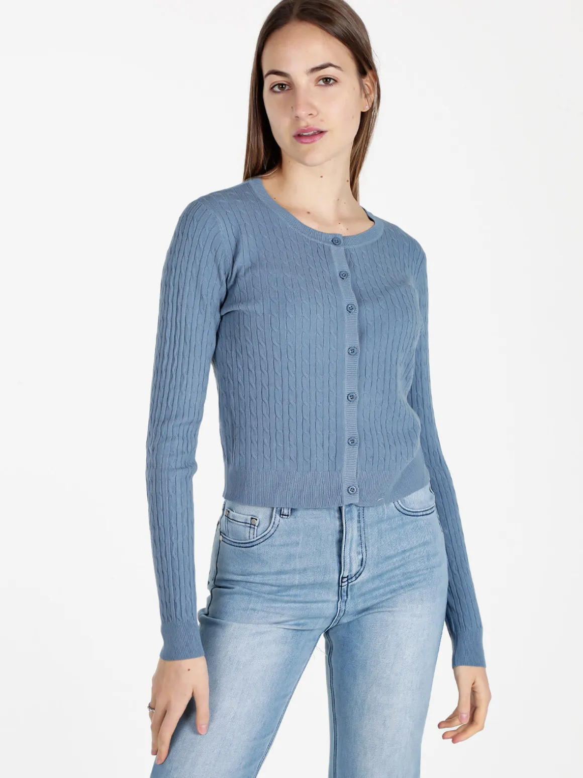 Solada Cardigan donna a trecce con bottoni