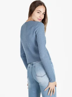 Solada Cardigan donna a trecce con bottoni