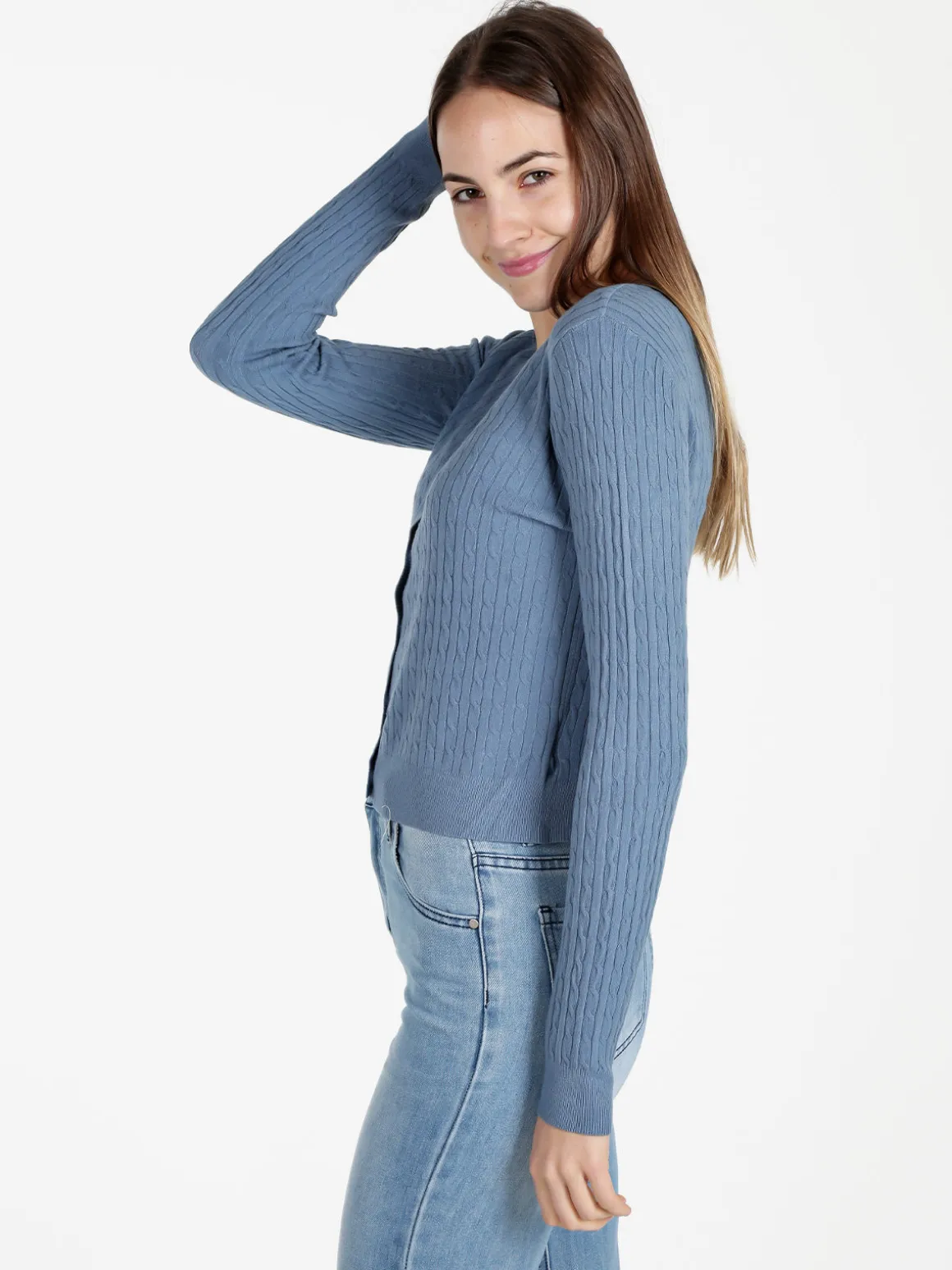 Solada Cardigan donna a trecce con bottoni
