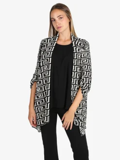 Solada Cardigan donna con stampe e top - bianco