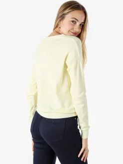 Solada Cardigan donna in maglia fine con bottoni - giallo