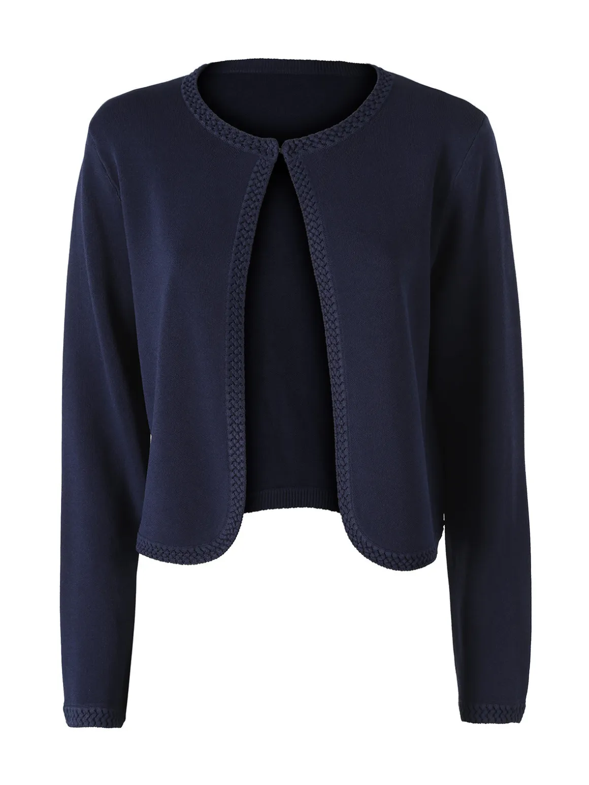 Solada Cardigan donna in maglia con gancino di chiusura - blu scuro