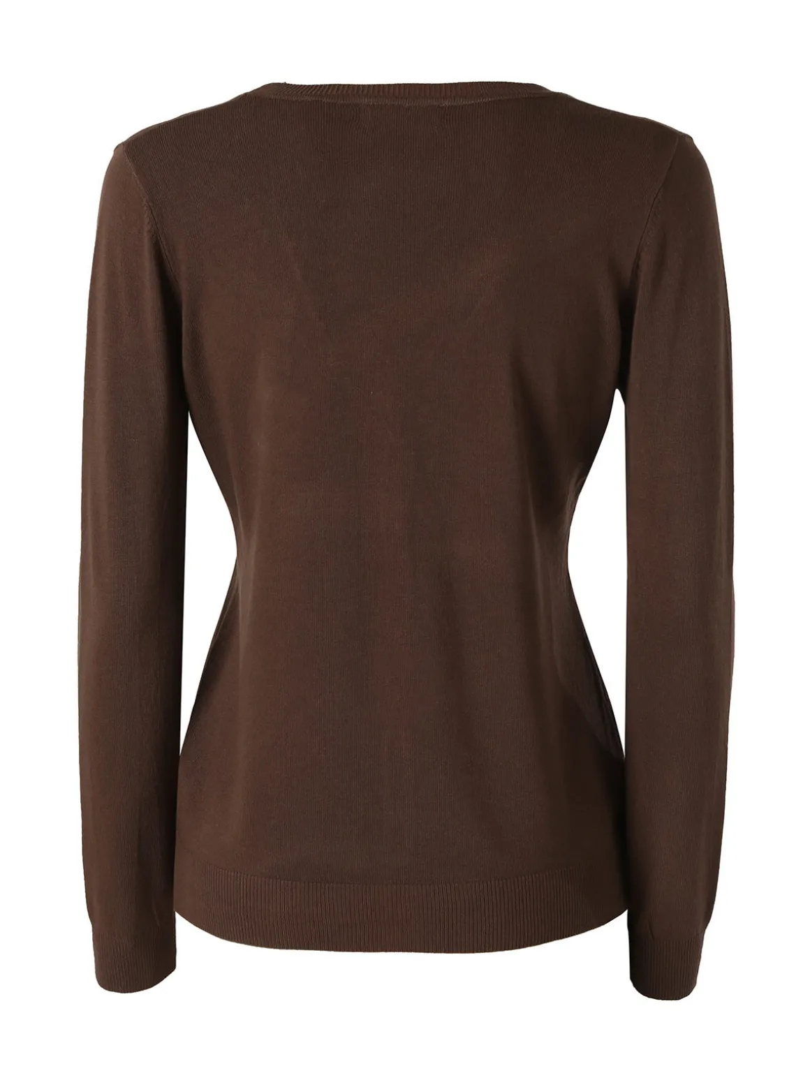 Solada Cardigan donna in maglia con bottoni - moro