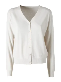 Solada Cardigan donna in maglia con bottoni - grigio