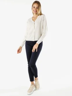 Solada Cardigan donna in maglia con bottoni - grigio