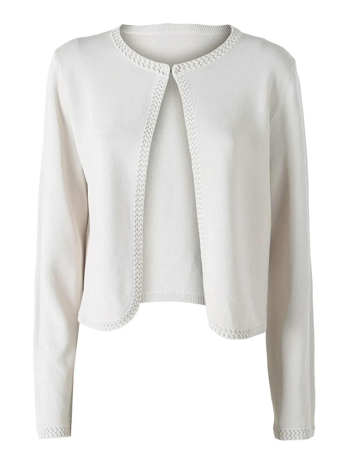 Solada Cardigan donna in maglia con gancino di chiusura - beige
