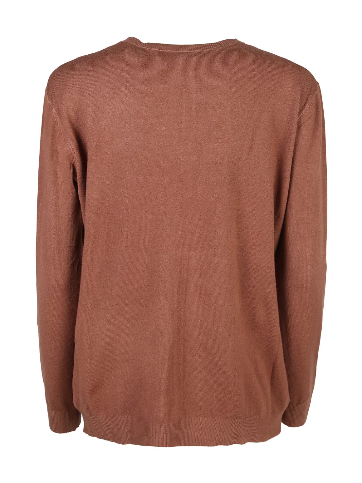 Solada Cardigan donna in maglia con bottoni - cuoio
