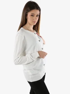 Solada Cardigan donna in maglia con bottoni - arancione