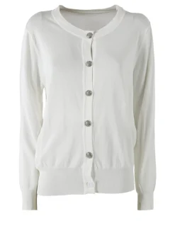 Solada Cardigan donna in maglia con bottoni - arancione