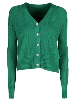 Solada Cardigan donna in maglia con bottoni di strass