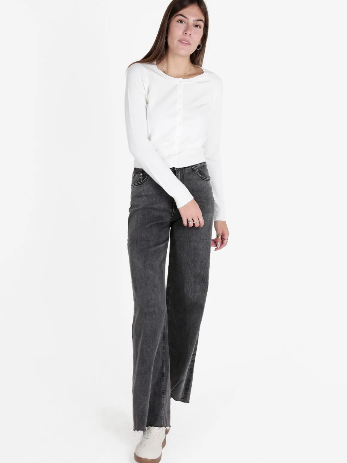 Solada Cardigan donna in maglia con scollo tondo