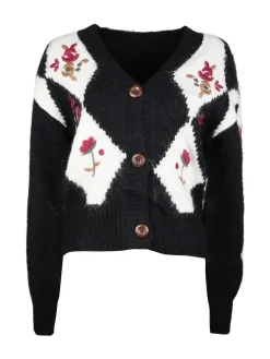 Solada Cardigan donna oversize in maglia con bottoni