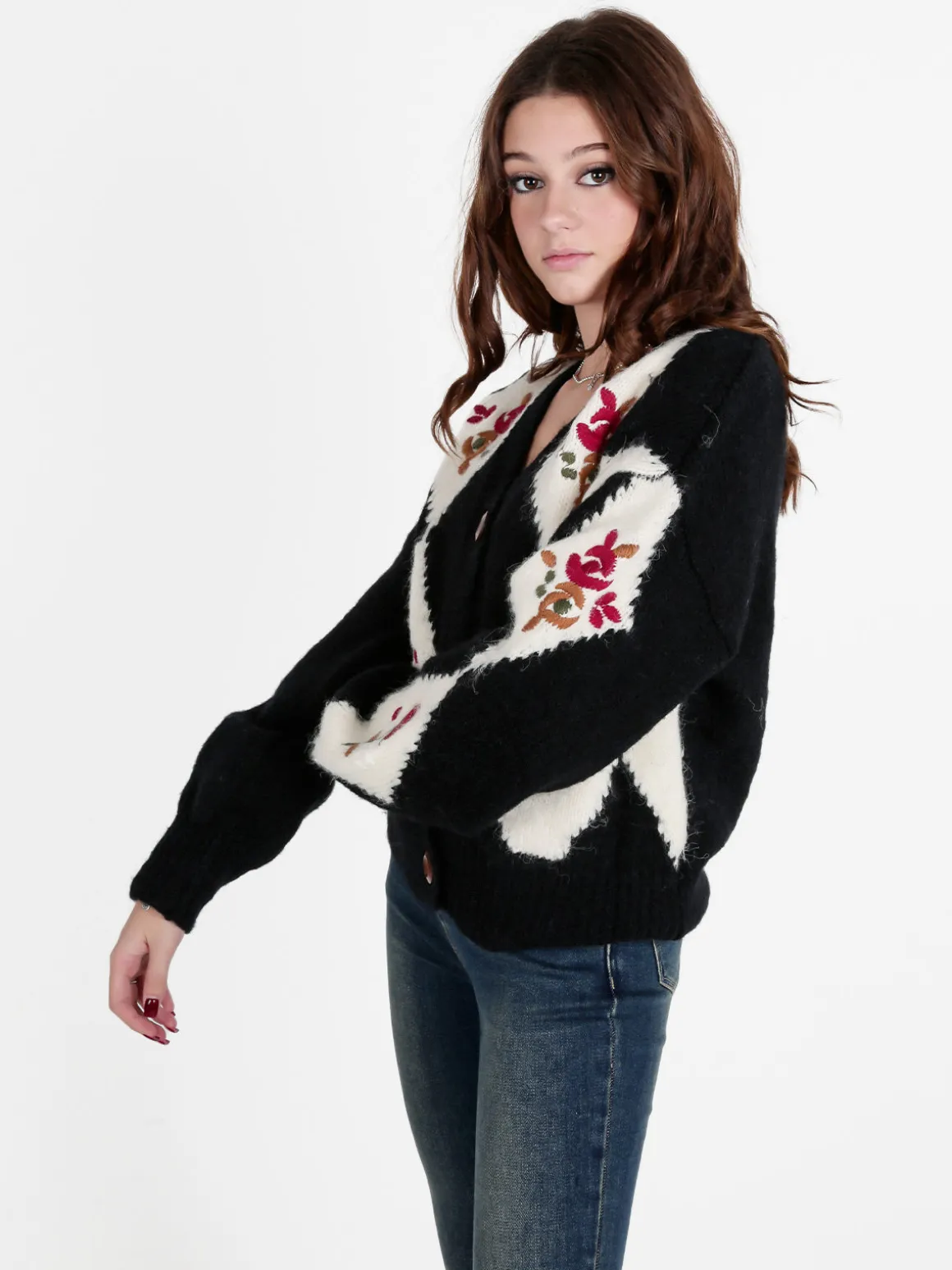 Solada Cardigan donna oversize in maglia con bottoni
