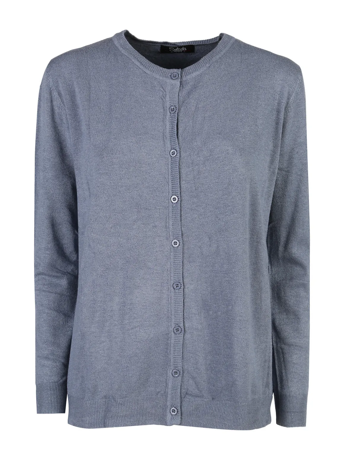 Solada Cardigan girocollo da donna in maglia - jeans