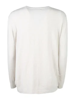 Solada Cardigan girocollo da donna in maglia - panna