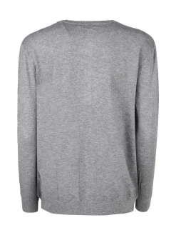 Solada Cardigan girocollo da donna in maglia - grigio