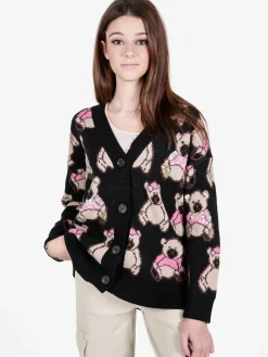 Solada Cardigan in maglia oversize da donna stampa orsacchiotti