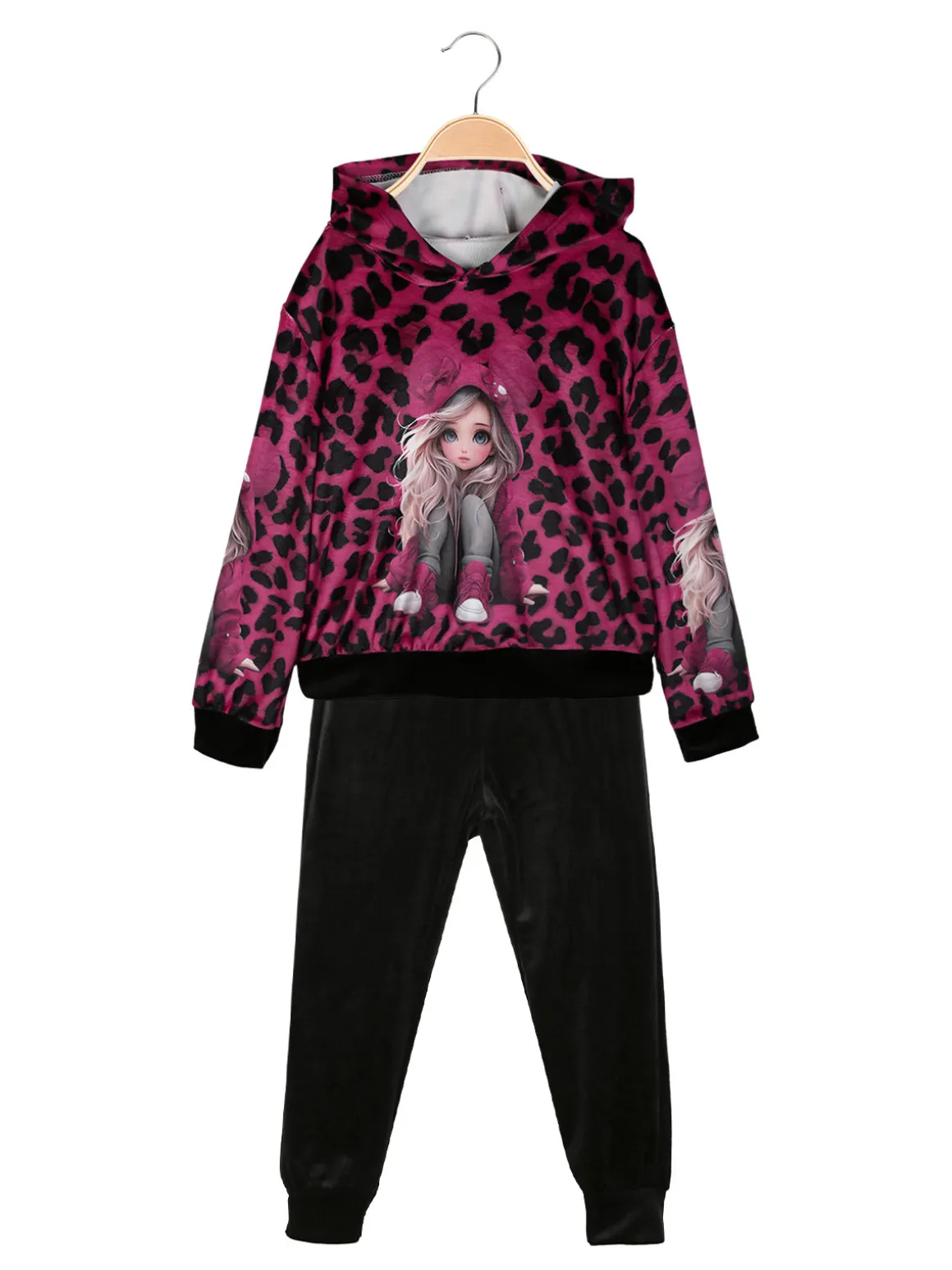 Solada Completo animalier da bambina 2 pezzi con cappuccio