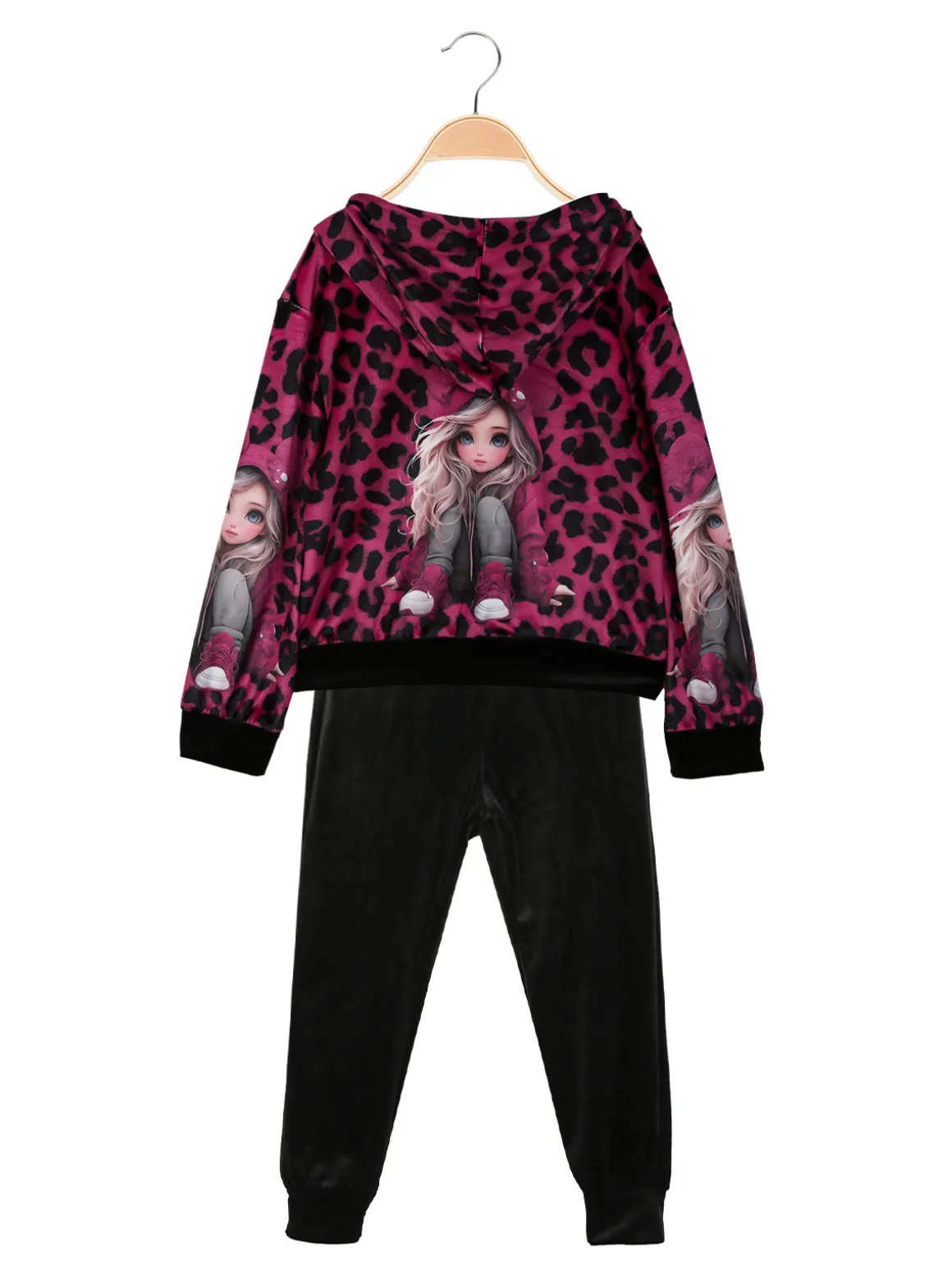Solada Completo animalier da bambina 2 pezzi con cappuccio