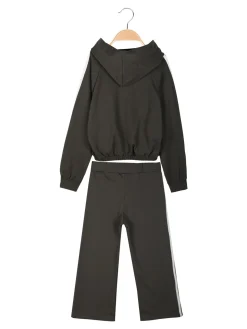 Solada Completo tuta 2 pezzi da bambina con cappuccio e zip intera