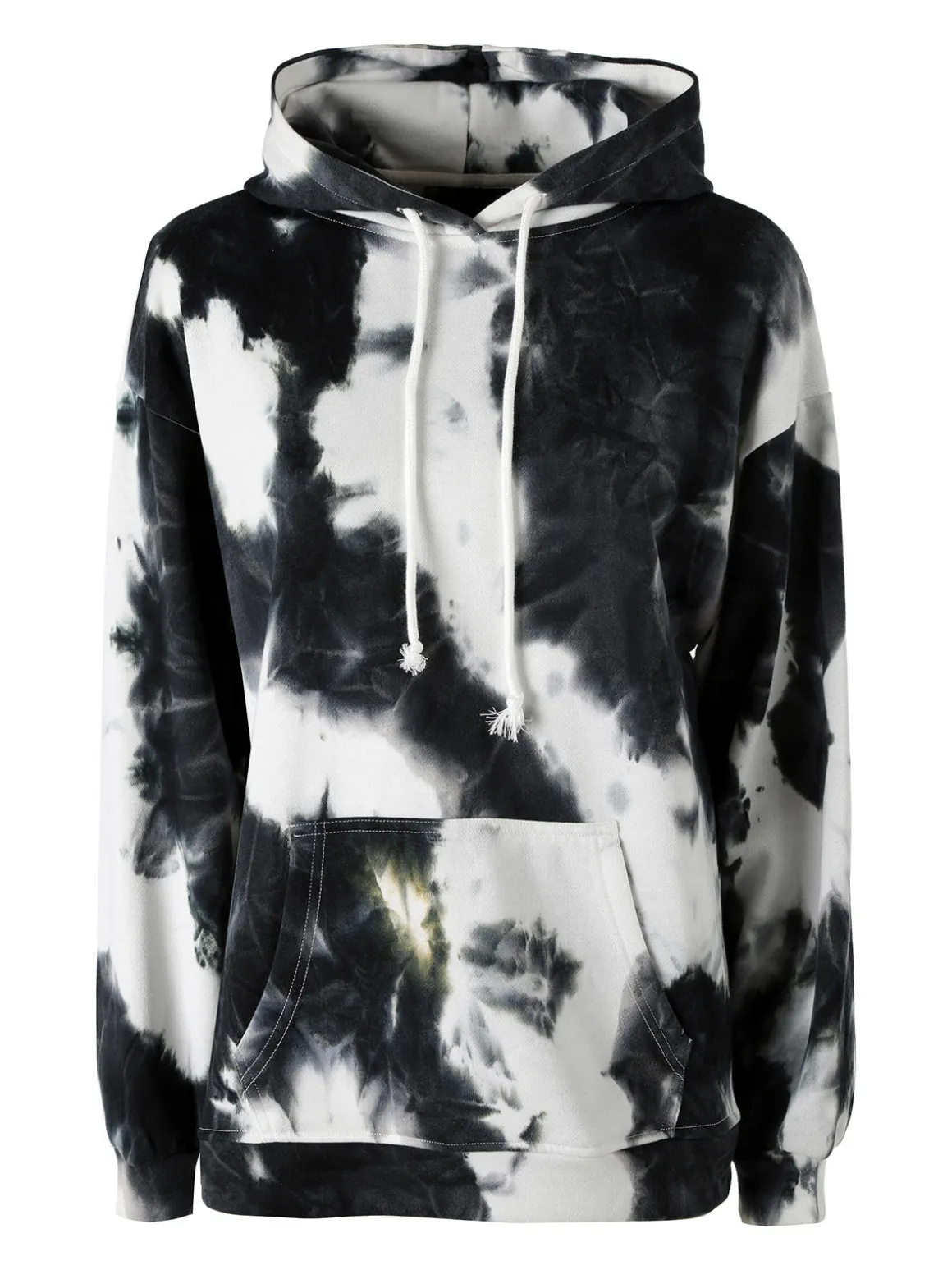 Solada Felpa colorata da donna oversize con cappuccio - nero