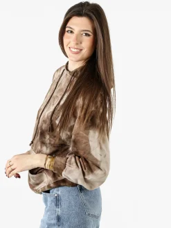 Solada Felpa colorata da donna oversize con cappuccio - bordeaux