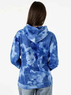 Solada Felpa colorata da donna oversize con cappuccio - blu