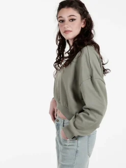 Solada Felpa cropped da donna oversize