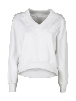 Solada Felpa cropped da donna con scollo a V