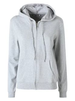 Solada Felpa da donna con cappuccio e zip intera - grigio