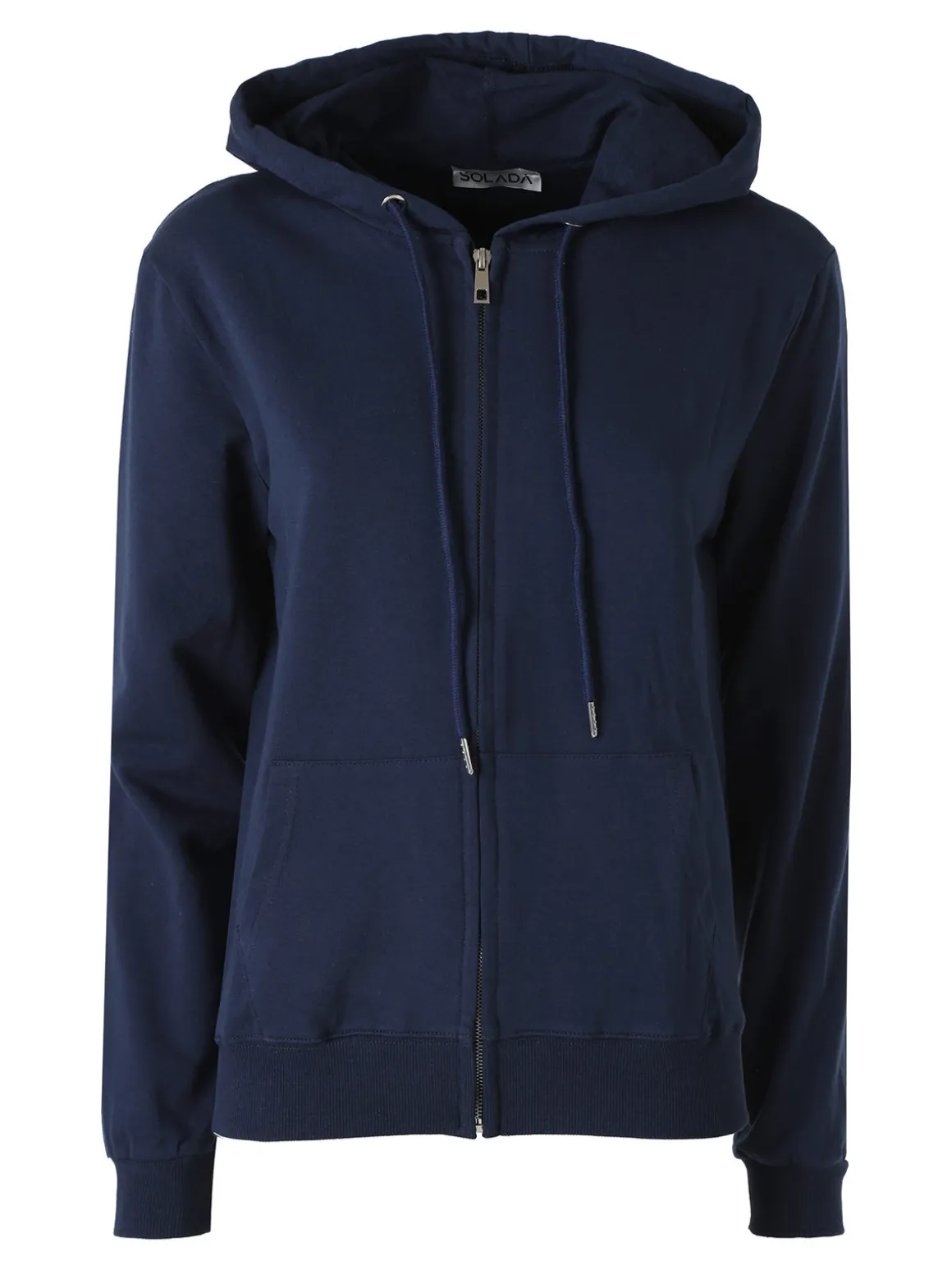 Solada Felpa da donna con cappuccio e zip intera - blu scuro