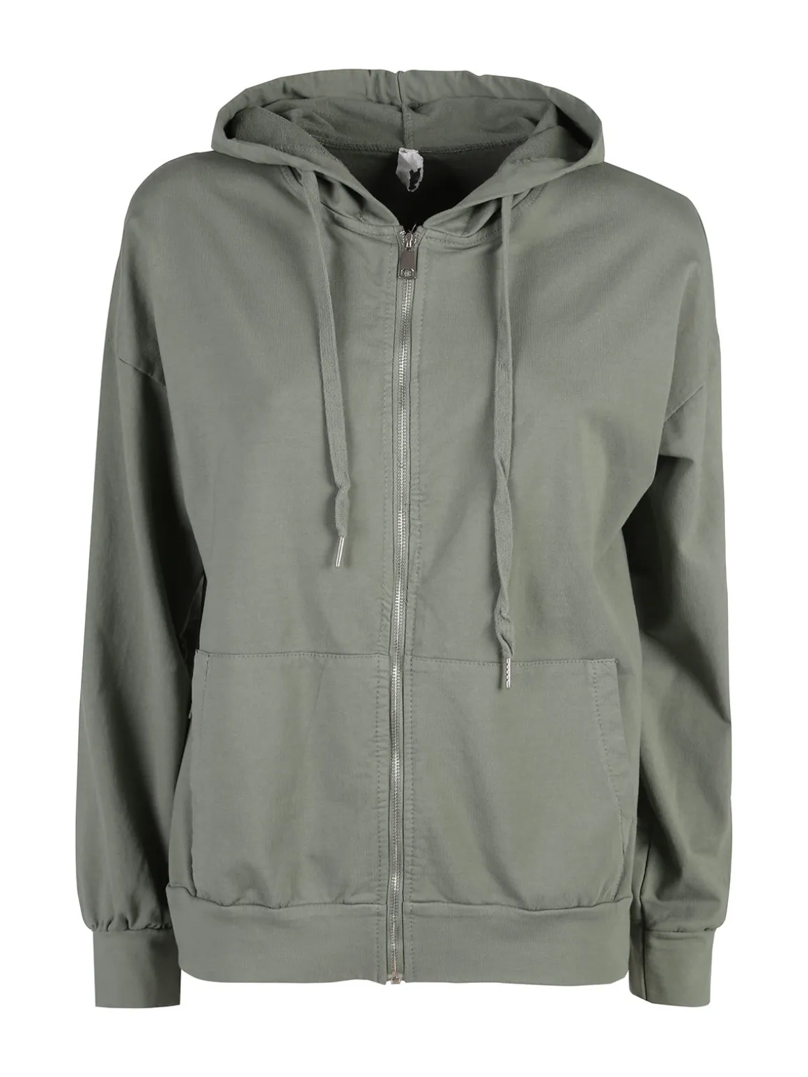 Solada Felpa donna con cappuccio e zip - militare