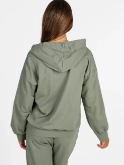 Solada Felpa donna con cappuccio e zip - militare