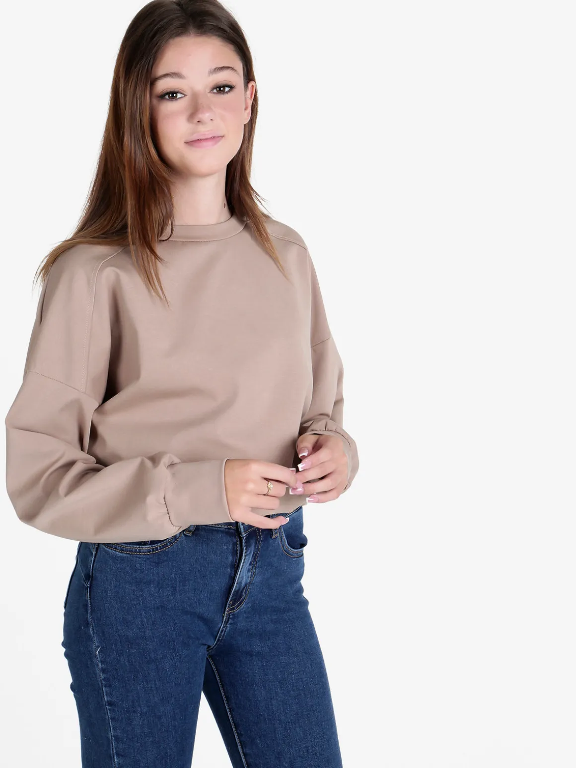 Solada Felpa donna girocollo in misto cotone
