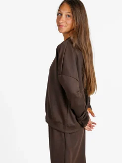 Solada Felpa donna girocollo oversize - moro