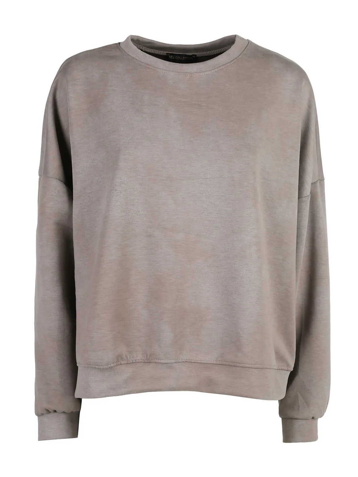 Solada Felpa donna girocollo oversize - fango