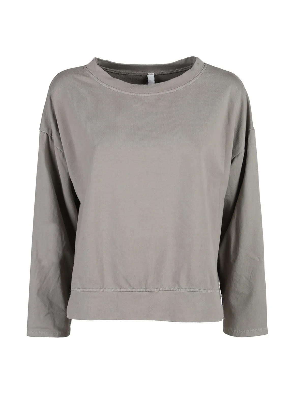 Solada Felpa donna leggera oversize girocollo - fango