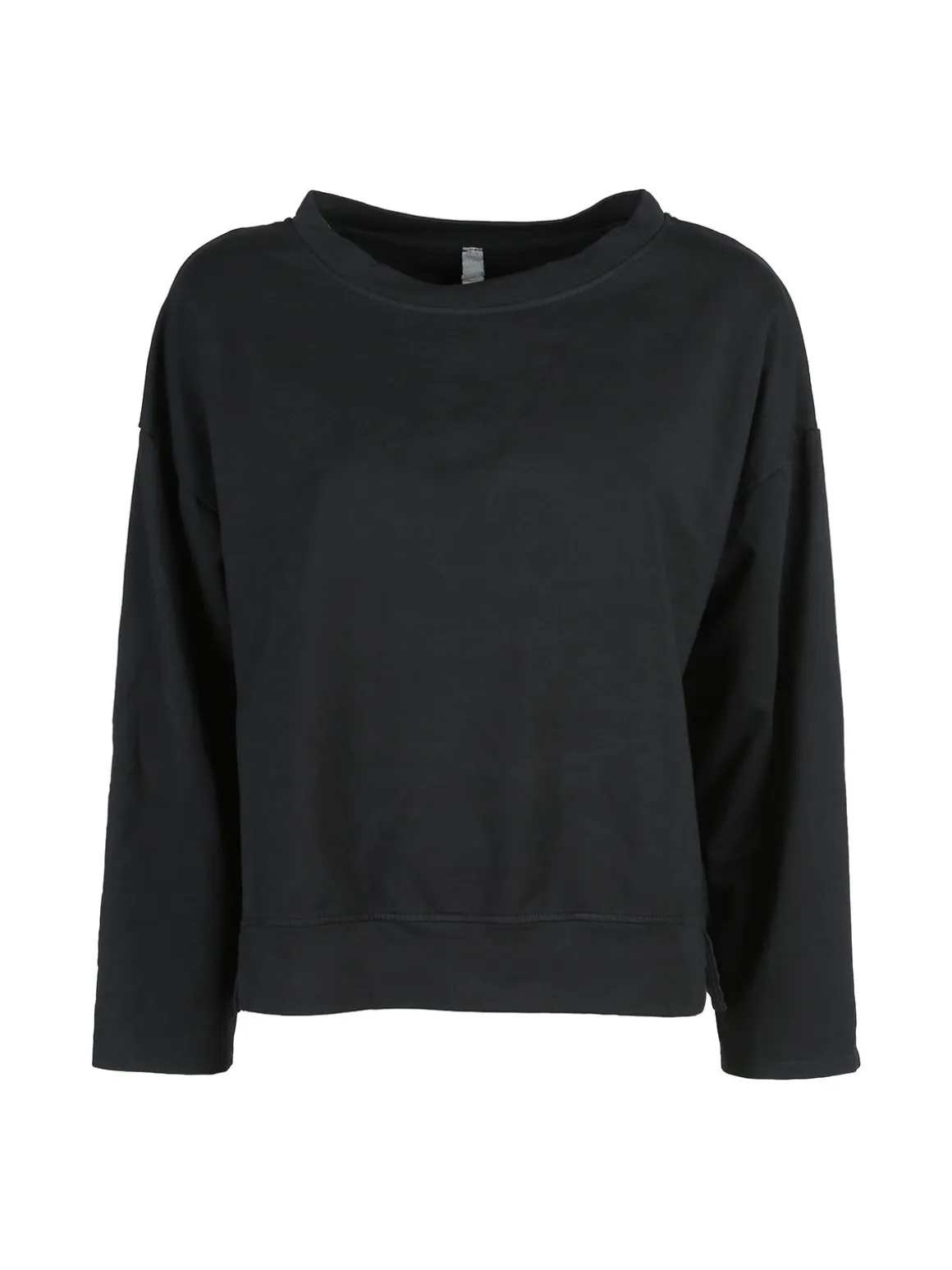 Solada Felpa donna leggera oversize girocollo - nero