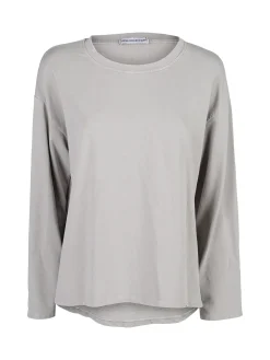 Solada Felpa donna leggera oversize girocollo - perla