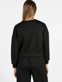 Solada Felpa donna oversize girocollo - marrone