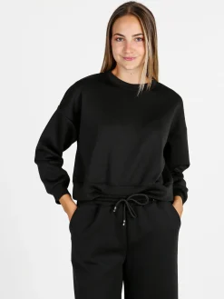 Solada Felpa donna oversize girocollo - marrone