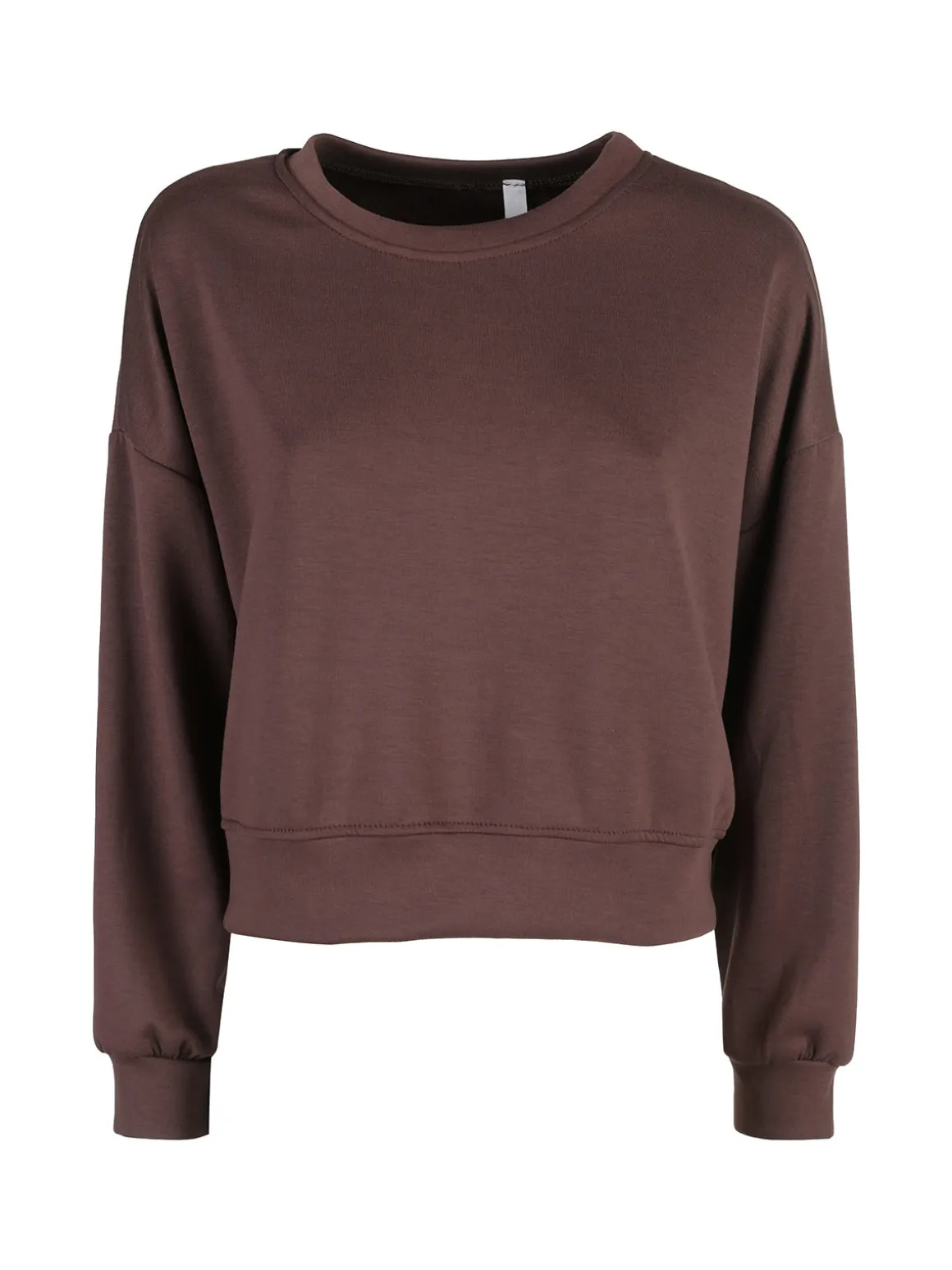 Solada Felpa donna oversize girocollo - moro